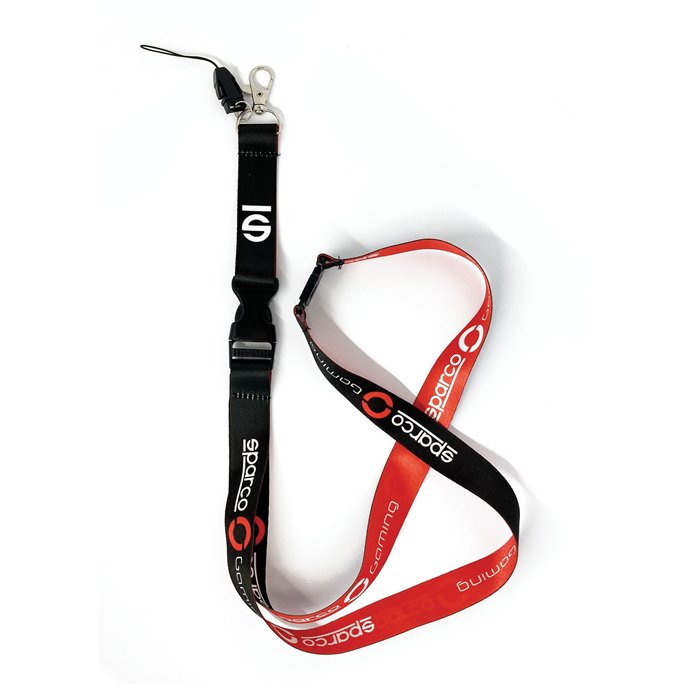KIT 10 X LANYARD SPARCO GAMING BK/RD - LANYARD