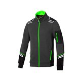 02429-Grigio Scuro/Verde Fluo-XS - FULL ZIP TECH ALABAMA - Abbigliamento - 1
