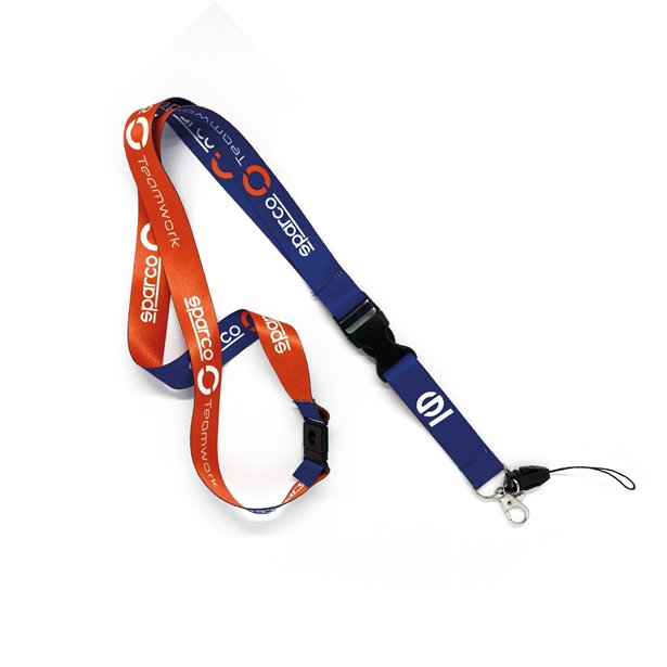 LANYARD SPARCO TEAMWORK BLUE/FLUO ORANGE